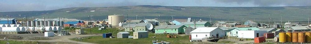 View over Nome, Alaska on a sunny day