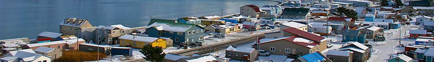 Dutch Harbor seen from the air